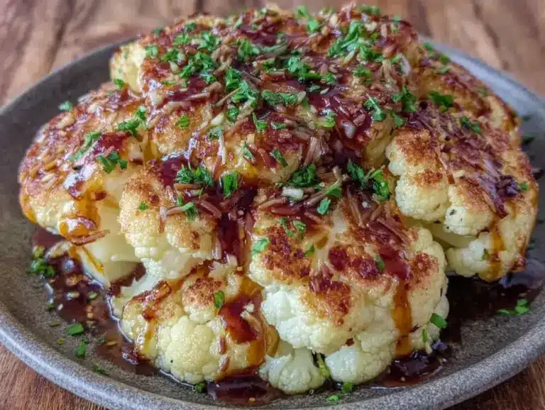 Knoblauch-Parmesan Blumenkohlsteaks Rezept - featured image