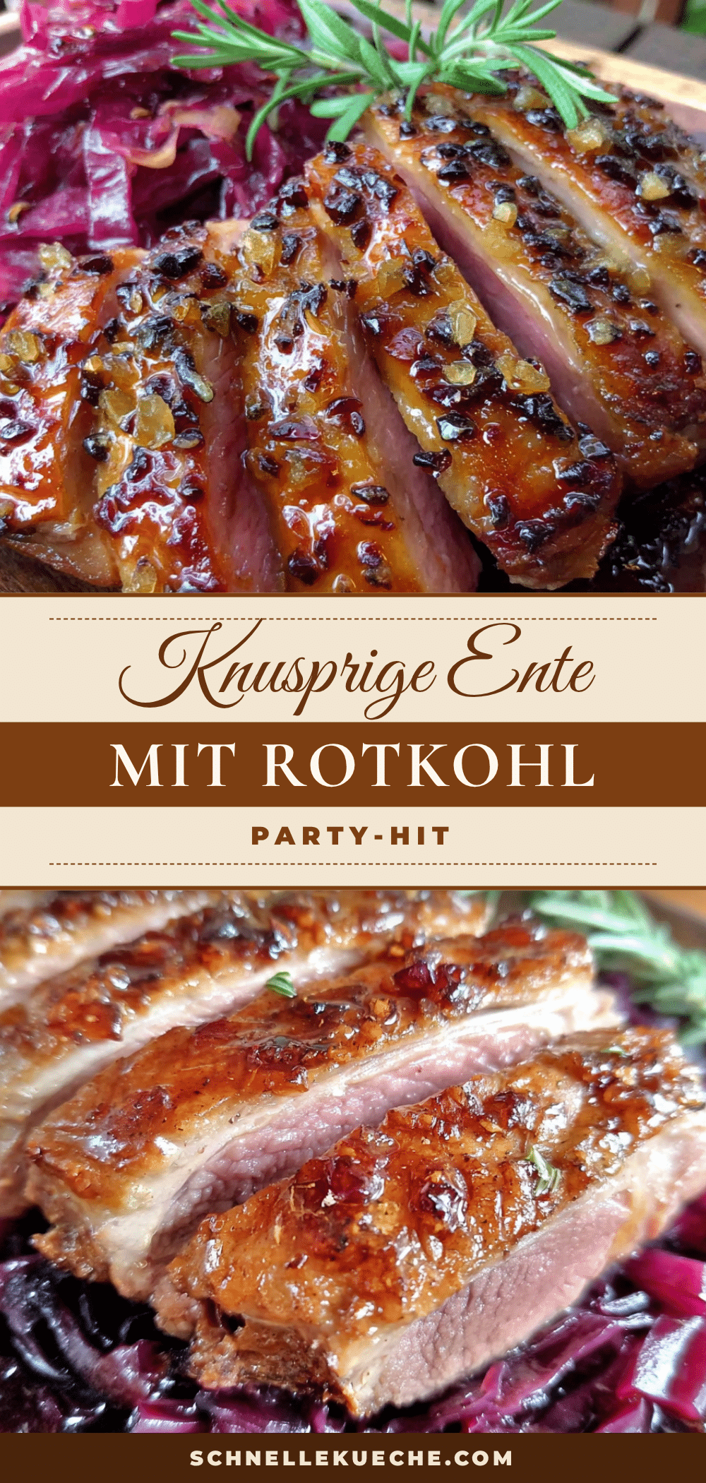 knusprige Entenbrust mit Rotkohl recipe
