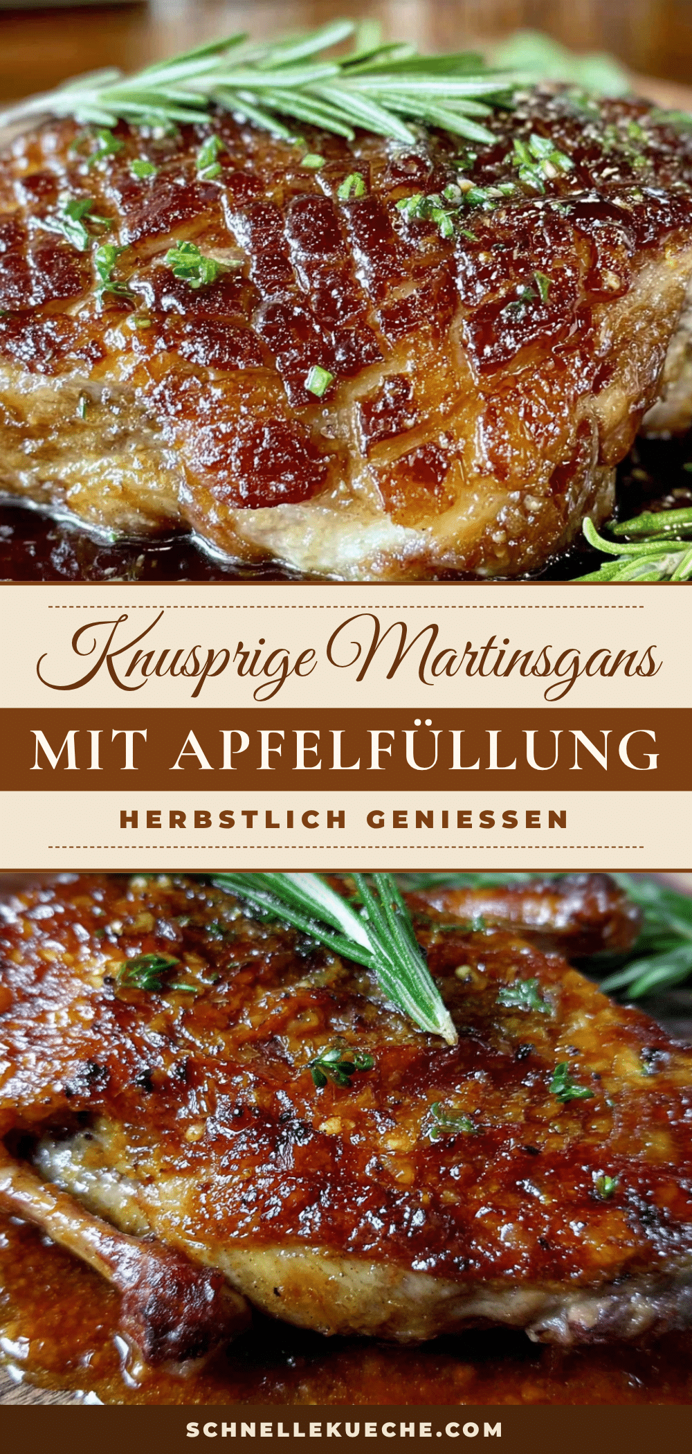 knusprige Martinsgans mit leichter Apfelfüllung recipe