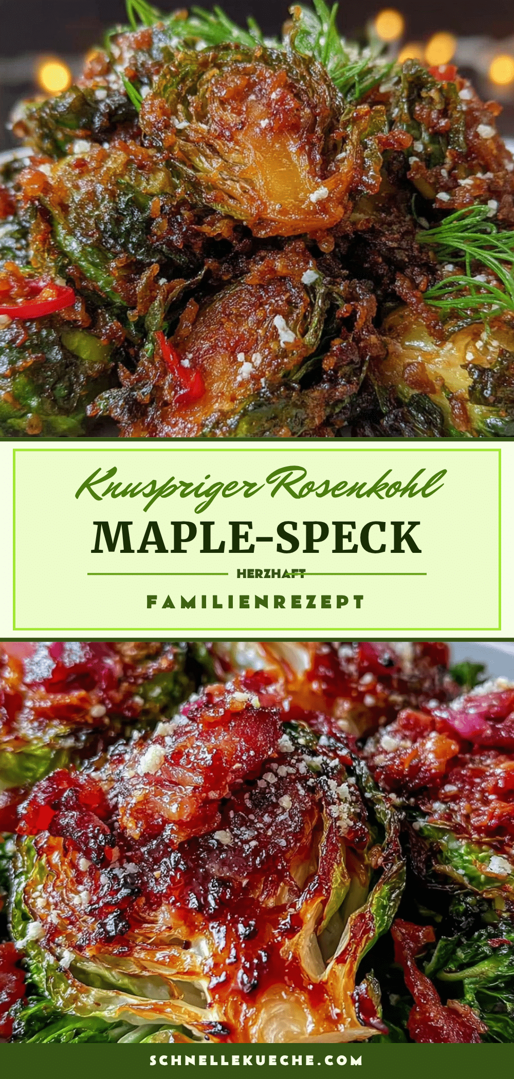Knuspriger Maple-Rosenkohl mit Speck recipe