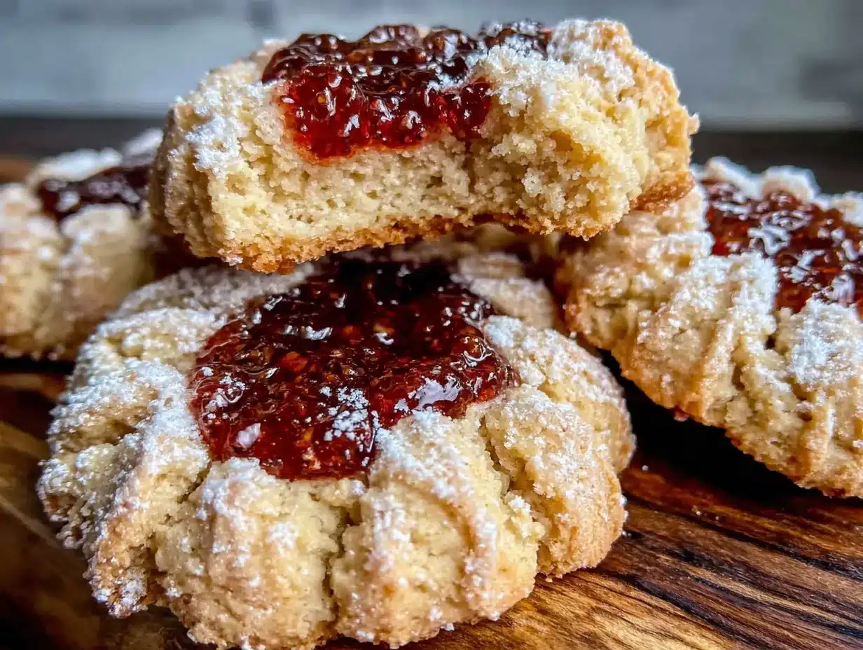 Linzer Plätzchen mit Himbeerfüllung preparation steps