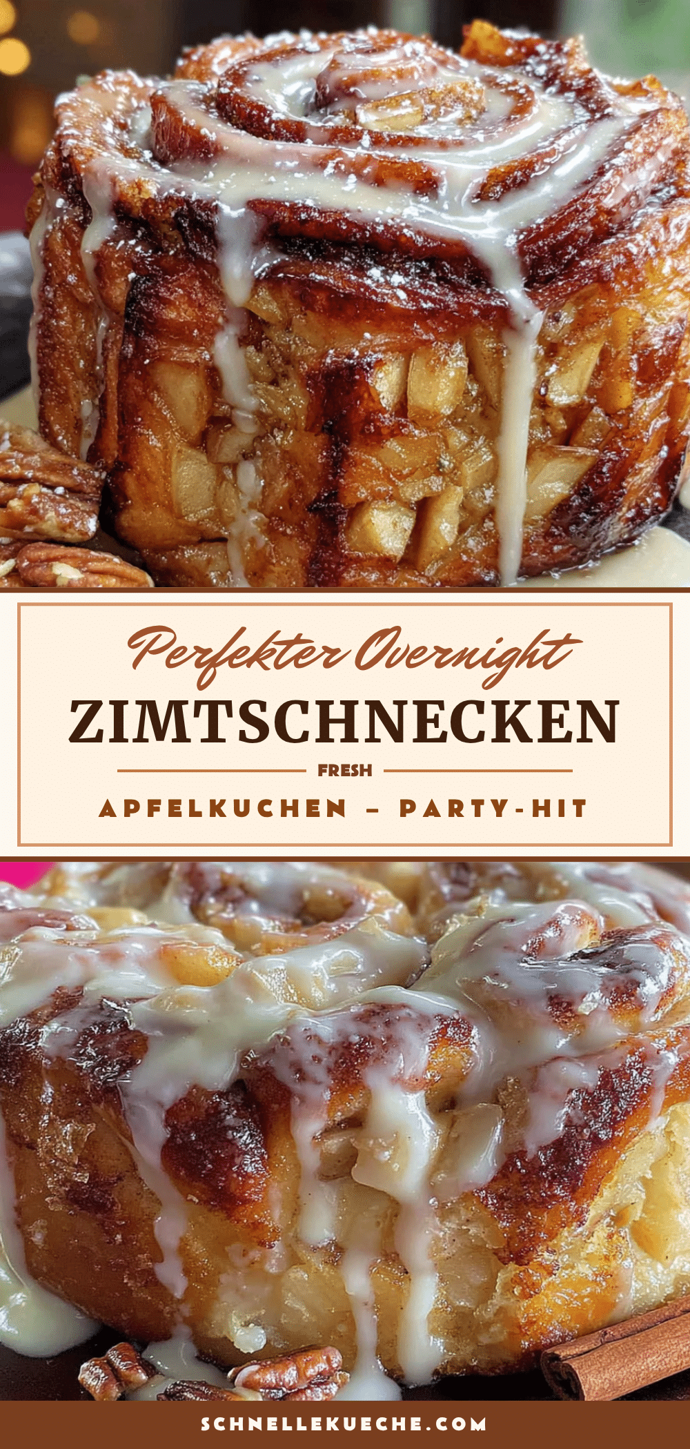 Overnight Zimtschnecken Apfelkuchen recipe