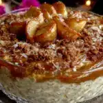 Bester Herbstlicher Apfelkuchen Overnight Oats mit Zimt-Crunch - featured image