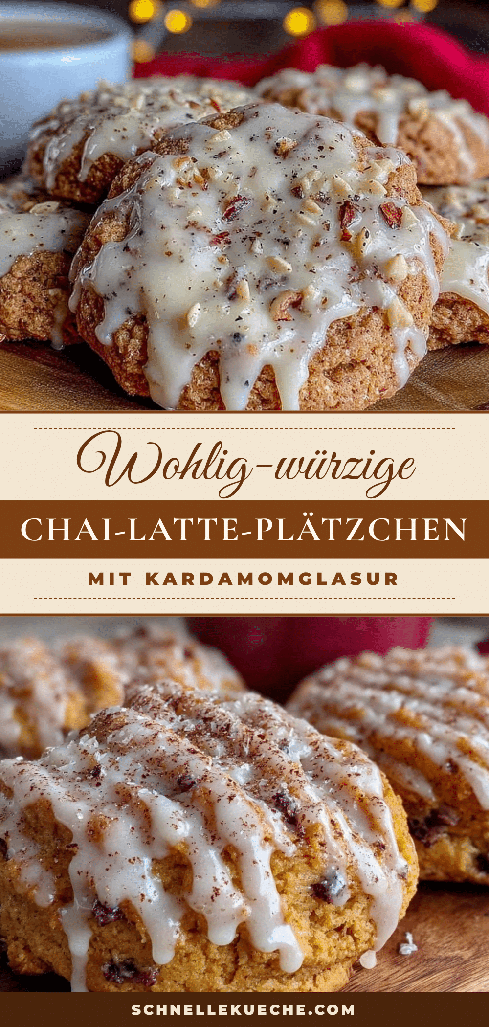 Chai-Latte-Plätzchen mit Kardamomglasur recipe