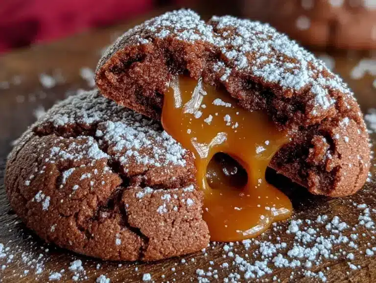 Chai-Lebkuchen-Plätzchen mit Karamellkern - featured image