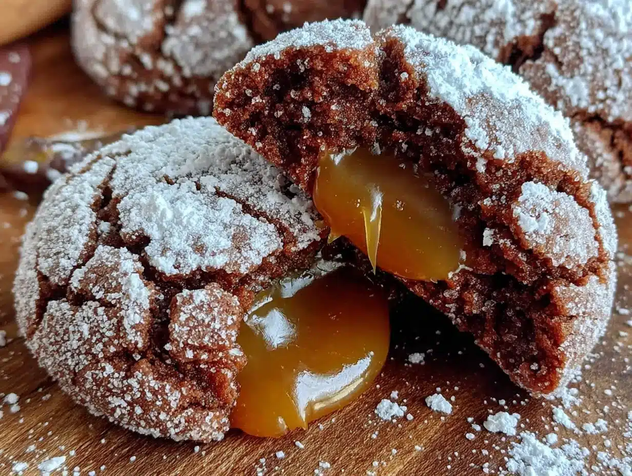 Chai-Lebkuchen-Plätzchen mit Karamellkern preparation steps