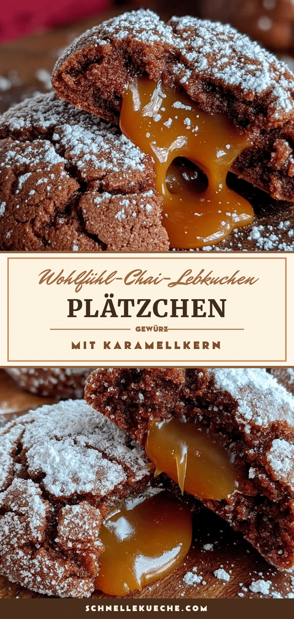Chai-Lebkuchen-Plätzchen mit Karamellkern recipe