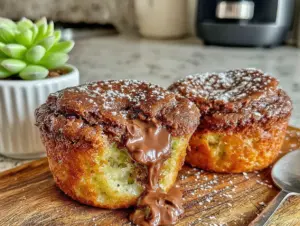 cremiger schoko-lavakuchen aus dem airfryer - featured image