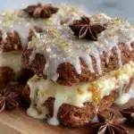 Familien-Lebkuchen-Sandwichkekse mit cremiger Frischkäsefüllung - featured image