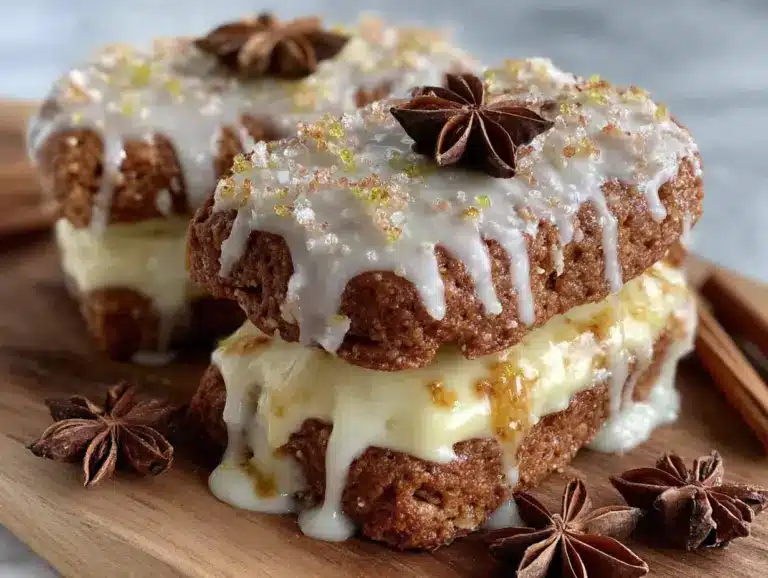 Familien-Lebkuchen-Sandwichkekse mit cremiger Frischkäsefüllung - featured image