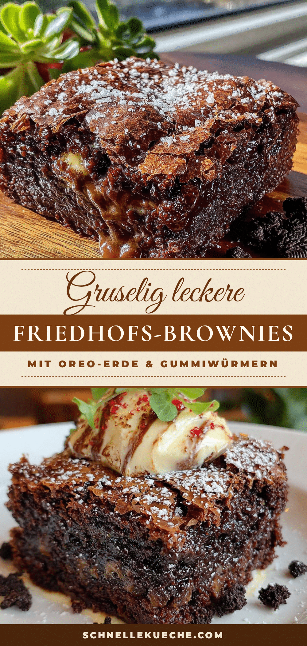 Friedhofs-Brownies Halloween-Rezept recipe