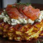 Kartoffel-Rösti-Waffeln mit Lachs - featured image