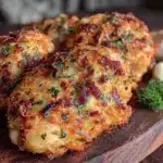knusprige airfryer hähnchenschenkel mit knoblauch-parmesan-kruste - featured image