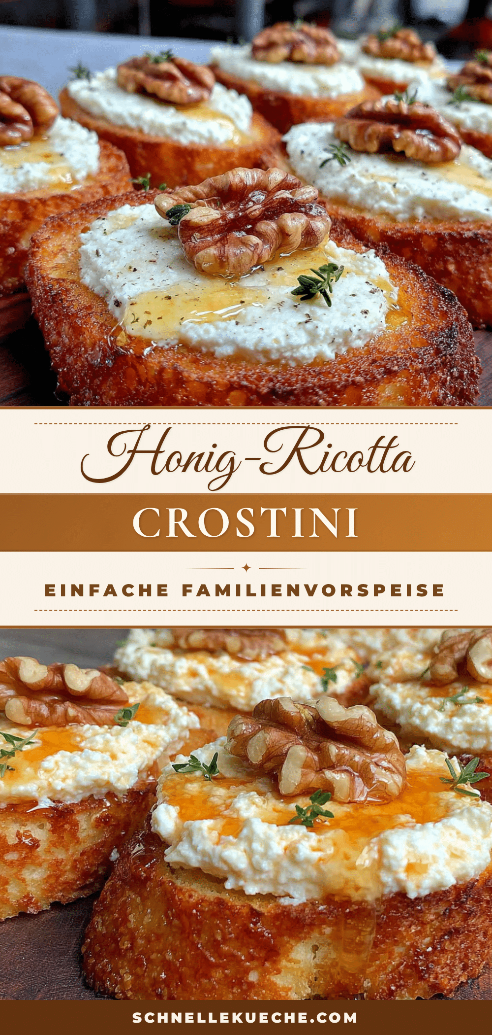 Knusprige Honig-Ricotta-Crostini recipe