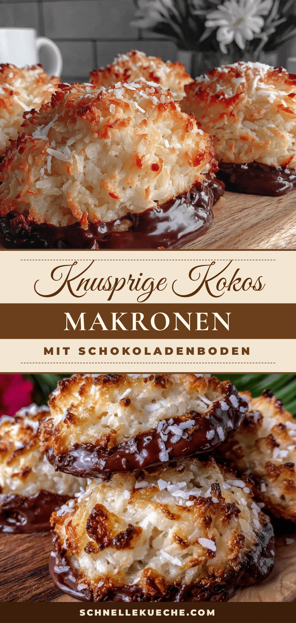 Kokosmakronen mit Schokoladenboden recipe