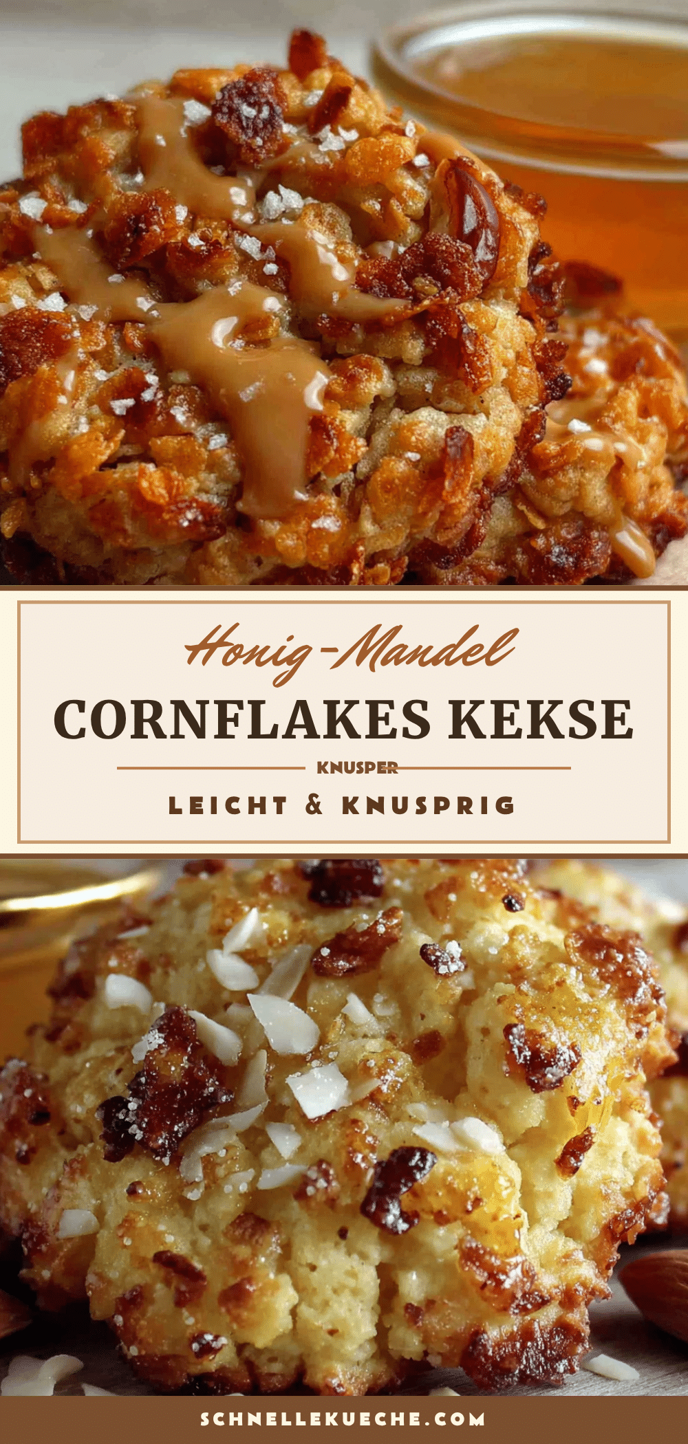 Leichte Cornflakes-Kekse mit Honig und Mandeln recipe