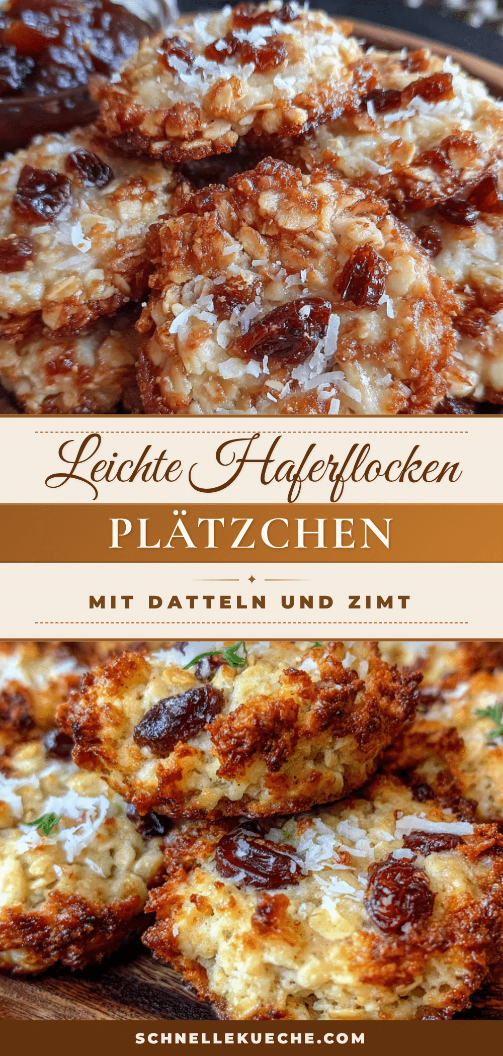 Leichte Haferflocken-Plätzchen mit Datteln und Zimt recipe