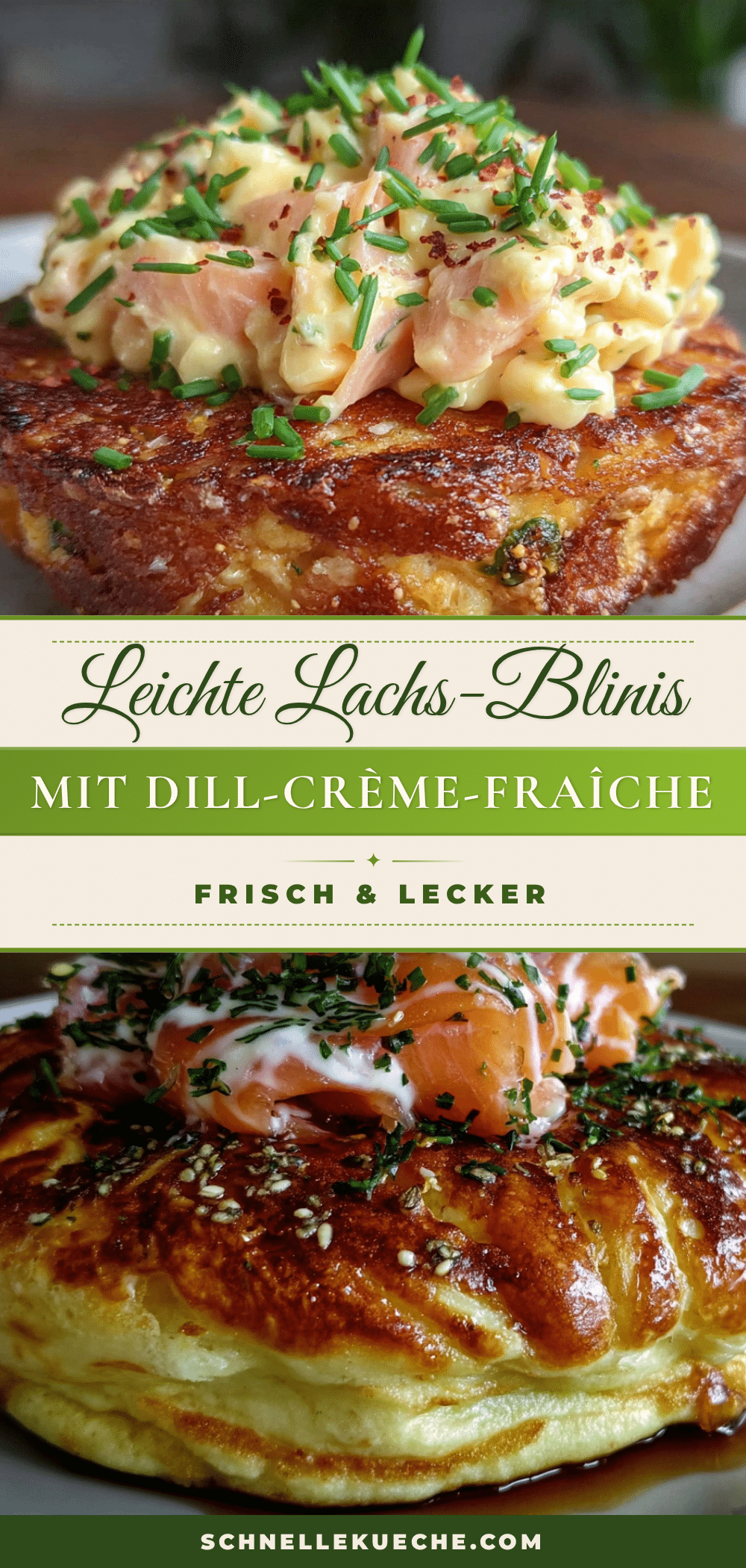 leichte Lachs-Blinis mit Dill-Crème-fraîche recipe