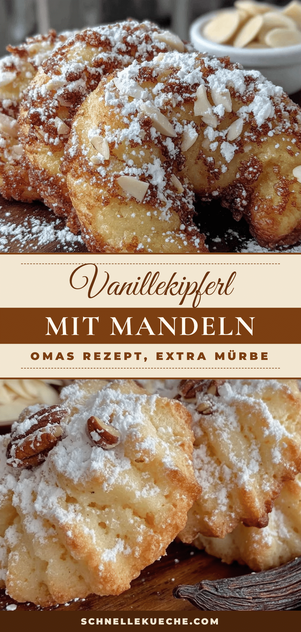 leichte Vanillekipferl mit Mandeln recipe