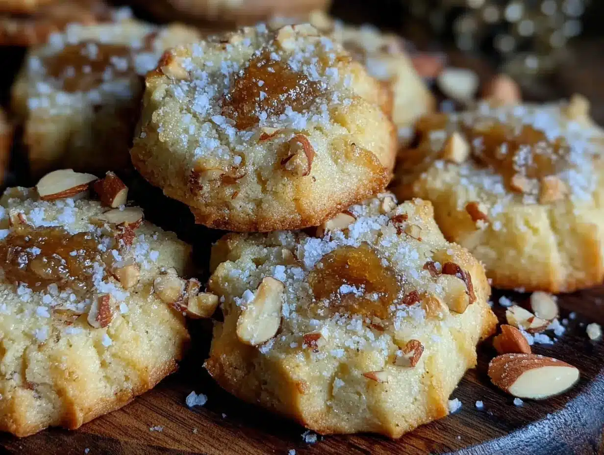 Marzipan-Kekse mit Amaretto-Kern preparation steps