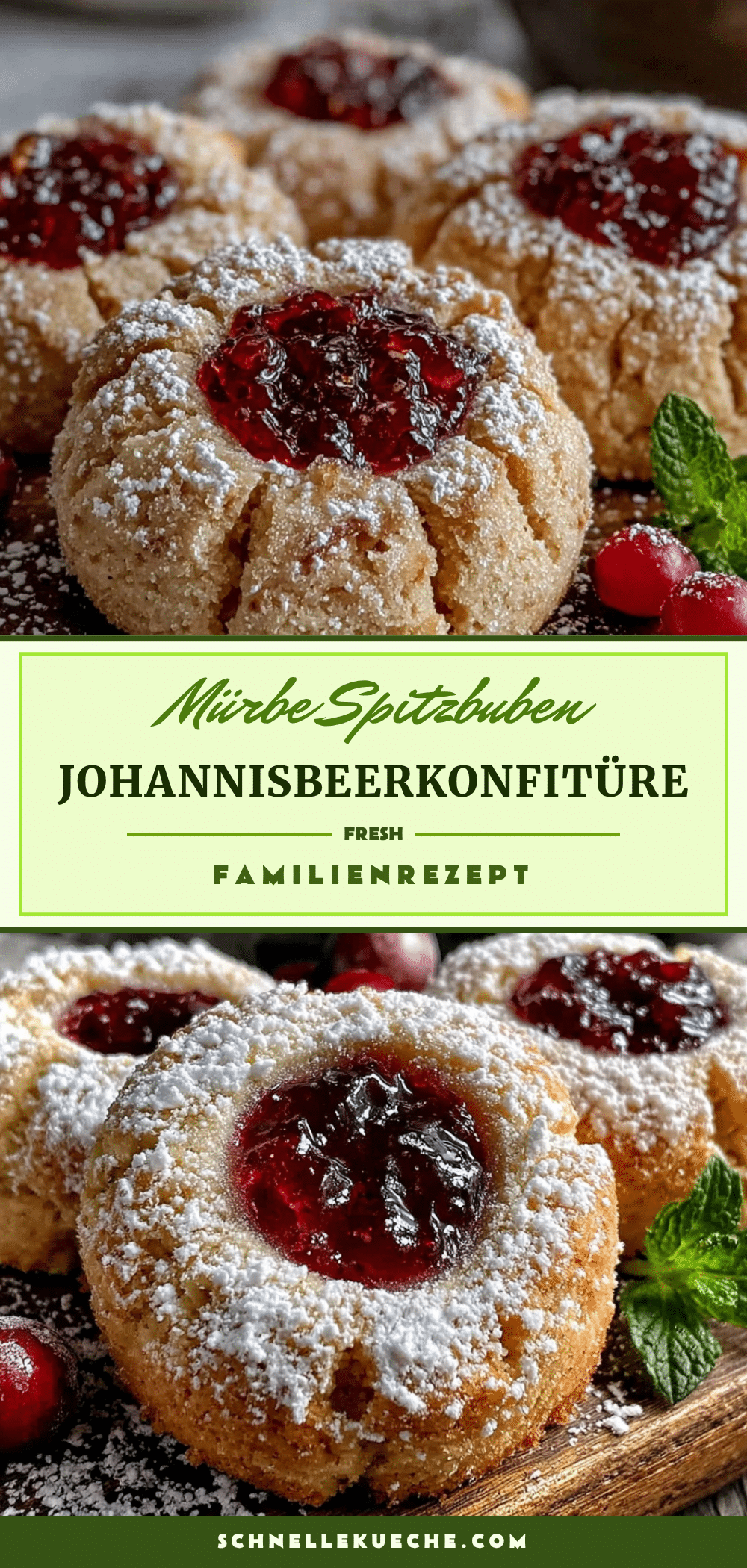 Mürbe Spitzbuben mit Johannisbeerkonfitüre recipe