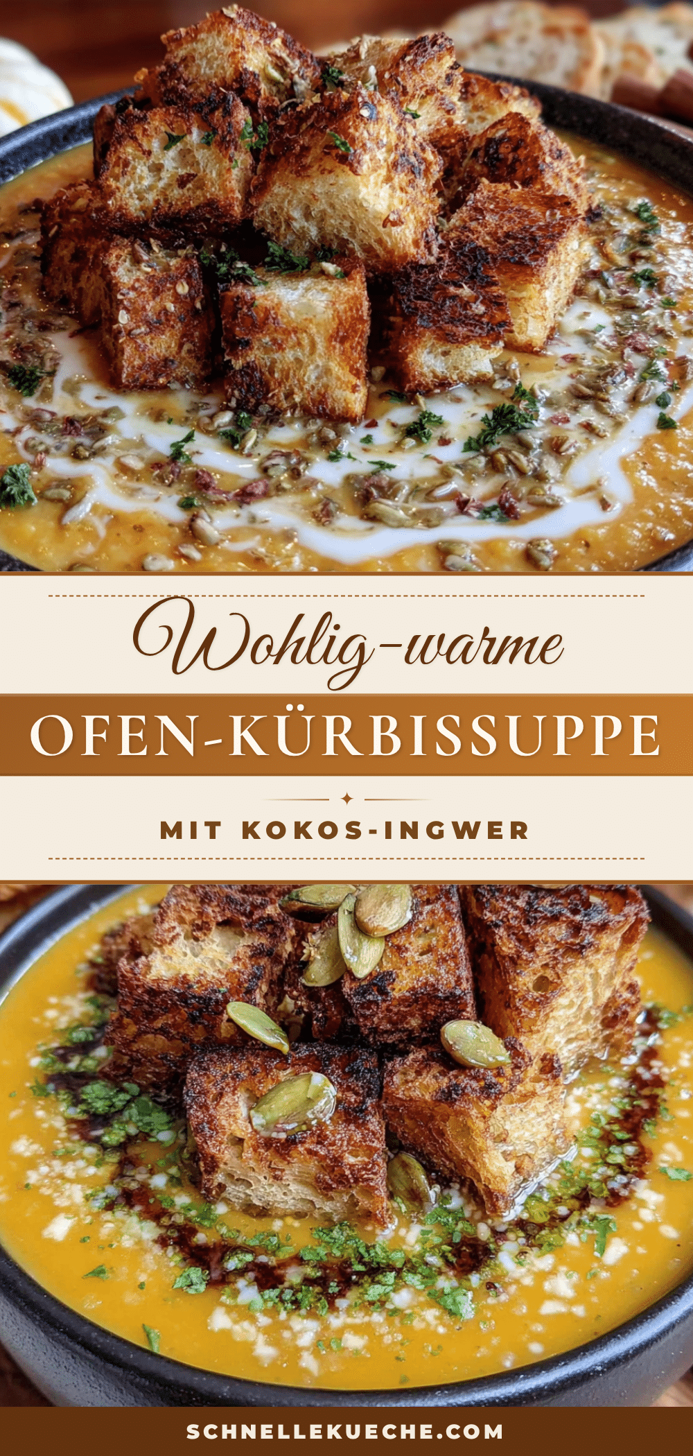 Ofen-Kürbissuppe mit Kokos-Ingwer recipe