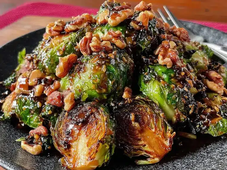 Ofen-Rosenkohl mit Honig-Senf-Glasur - featured image
