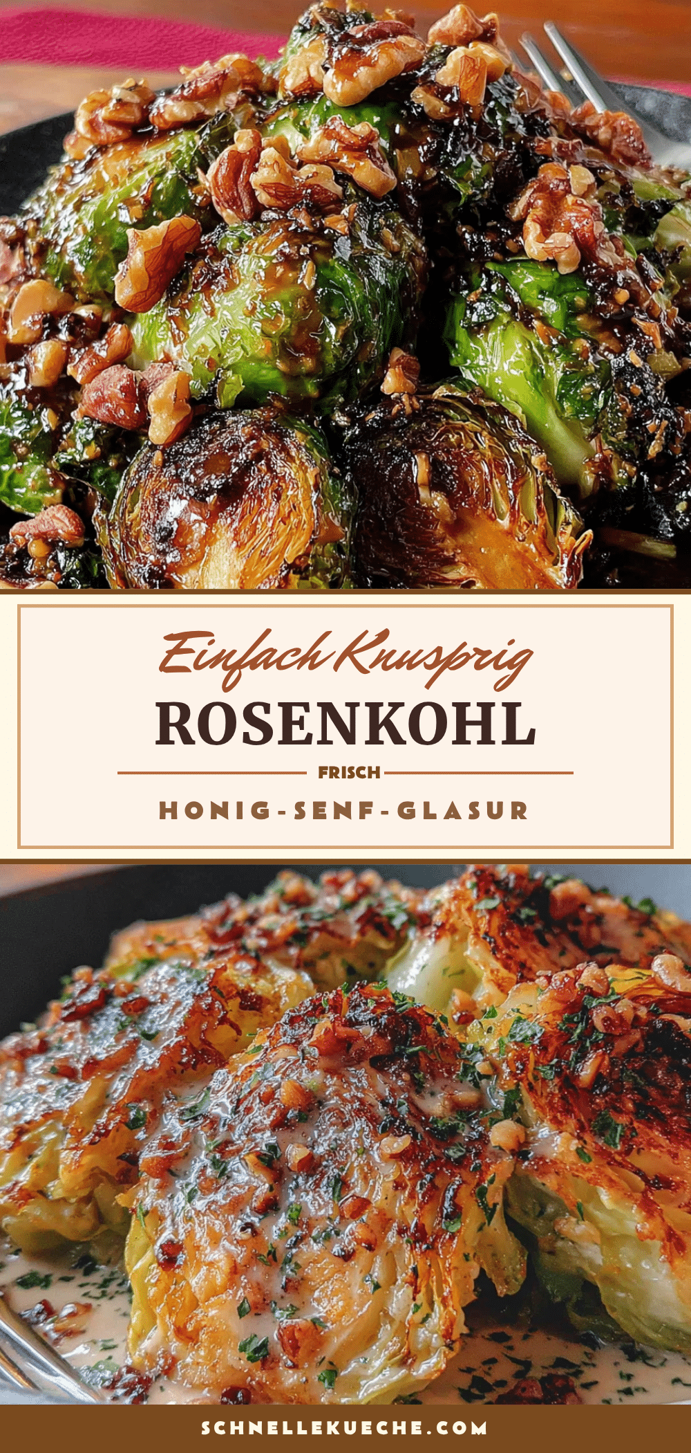 Ofen-Rosenkohl mit Honig-Senf-Glasur recipe