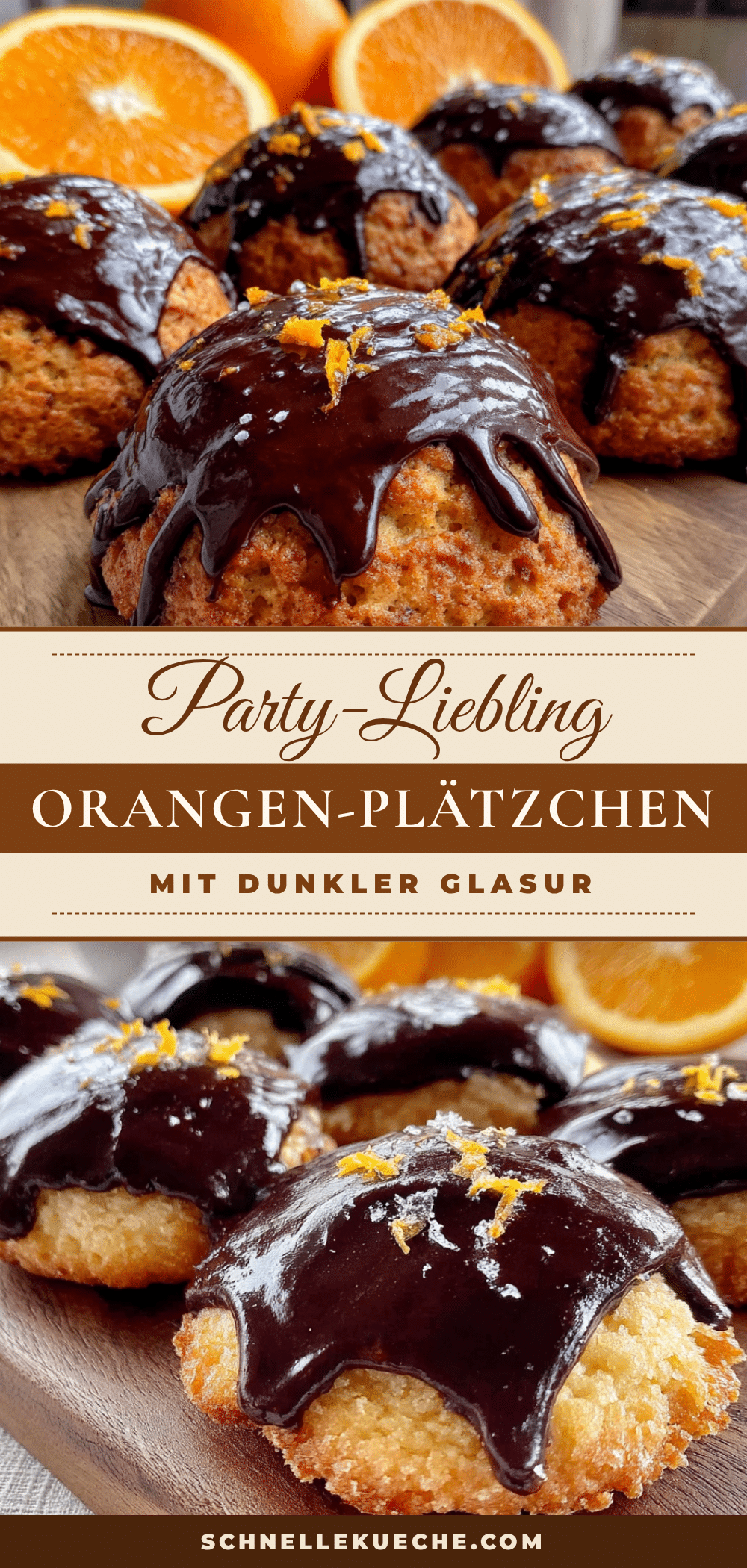 Orangen-Plätzchen mit dunkler Schokoladenglasur recipe