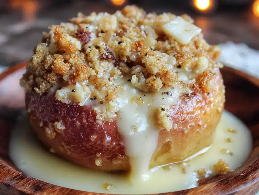 perfekter bratapfel-crumble mit marzipan - featured image