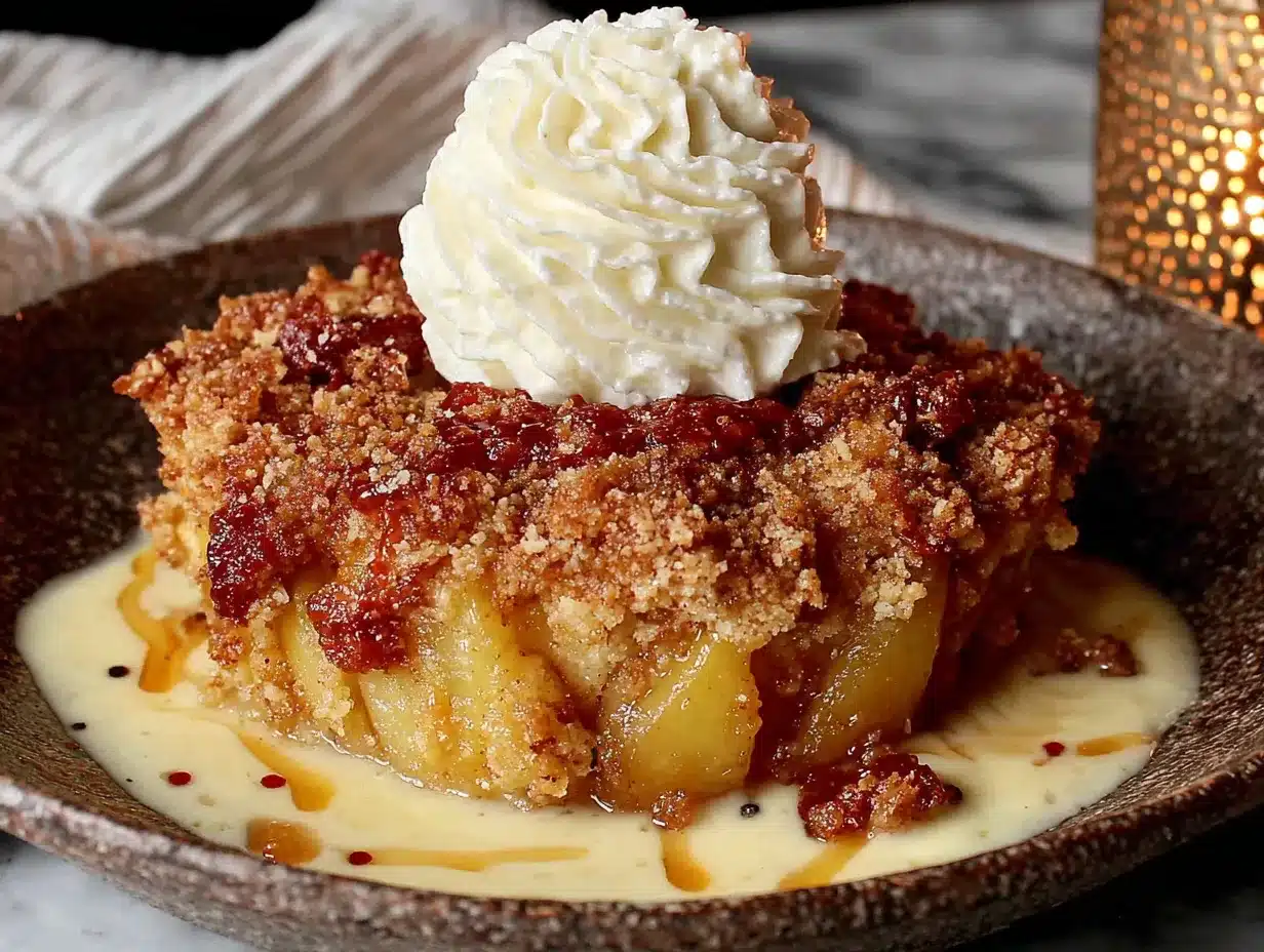 perfekter bratapfel-crumble mit marzipan preparation steps
