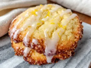 Puddingplätzchen mit Zitronenguss - featured image