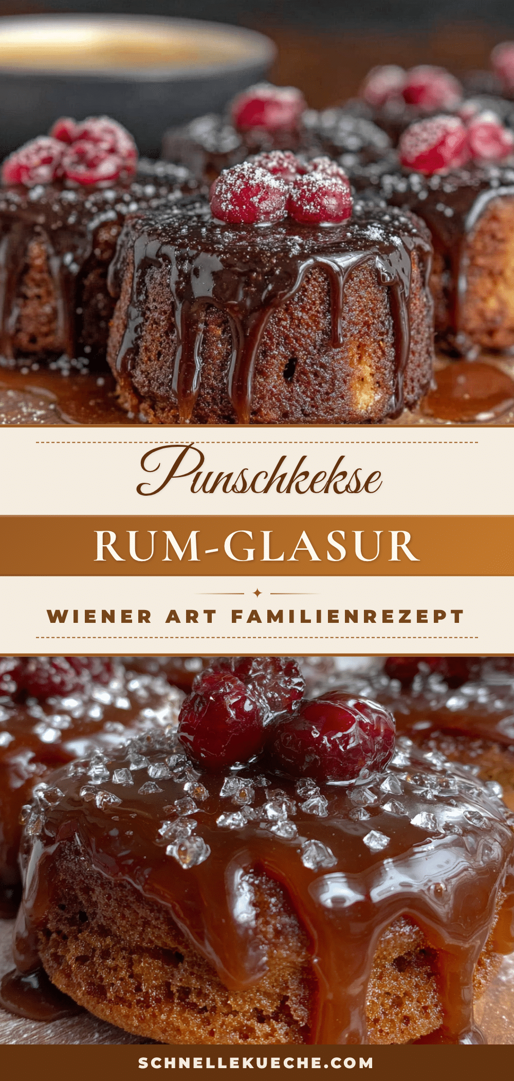 Punschkekse mit Rum-Glasur recipe