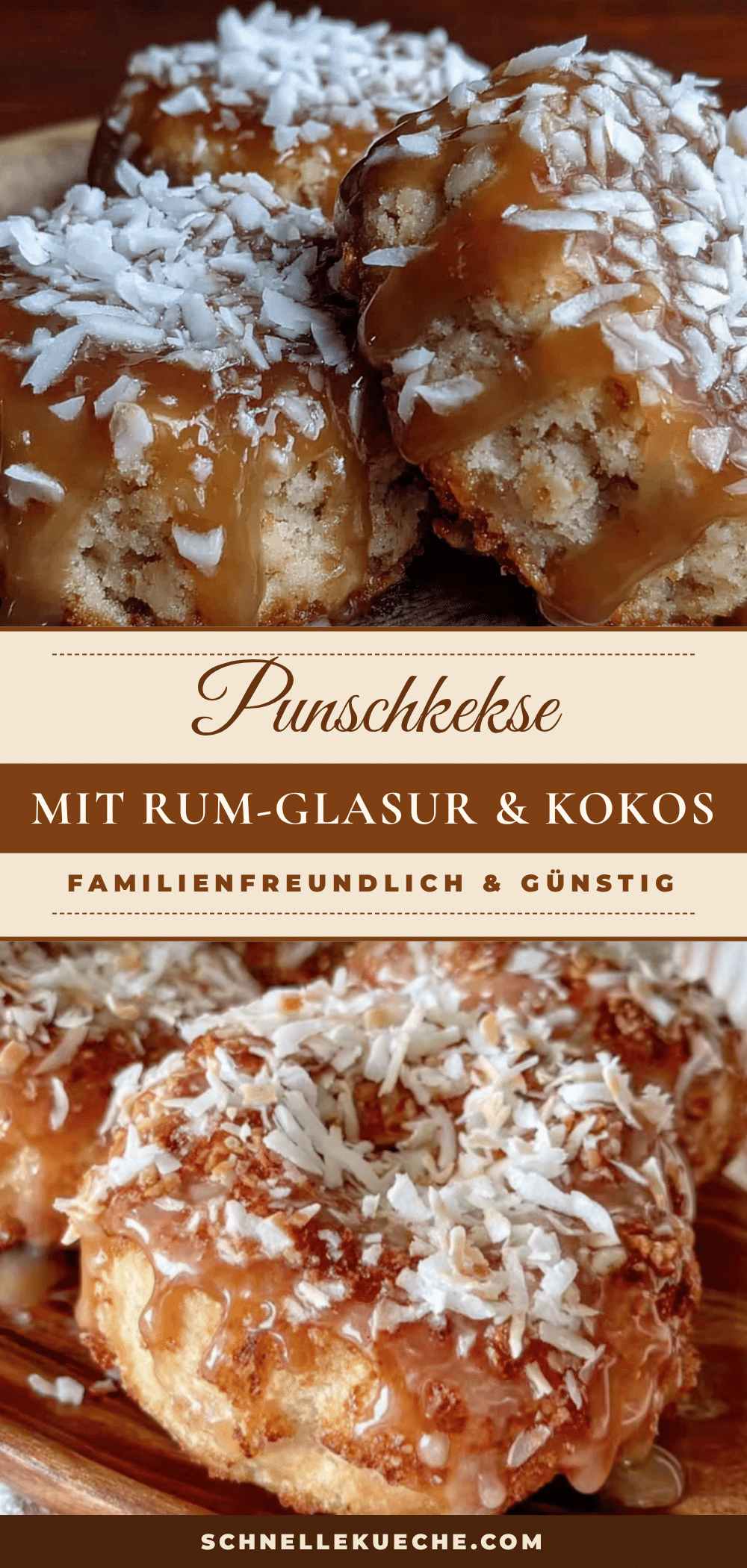 Punschkekse mit Rum-Glasur recipe
