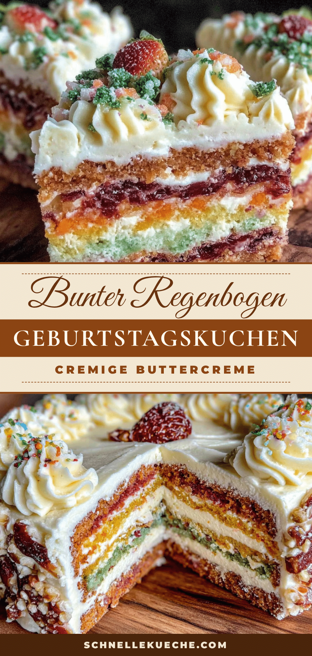 Regenbogen-Geburtstagskuchen recipe
