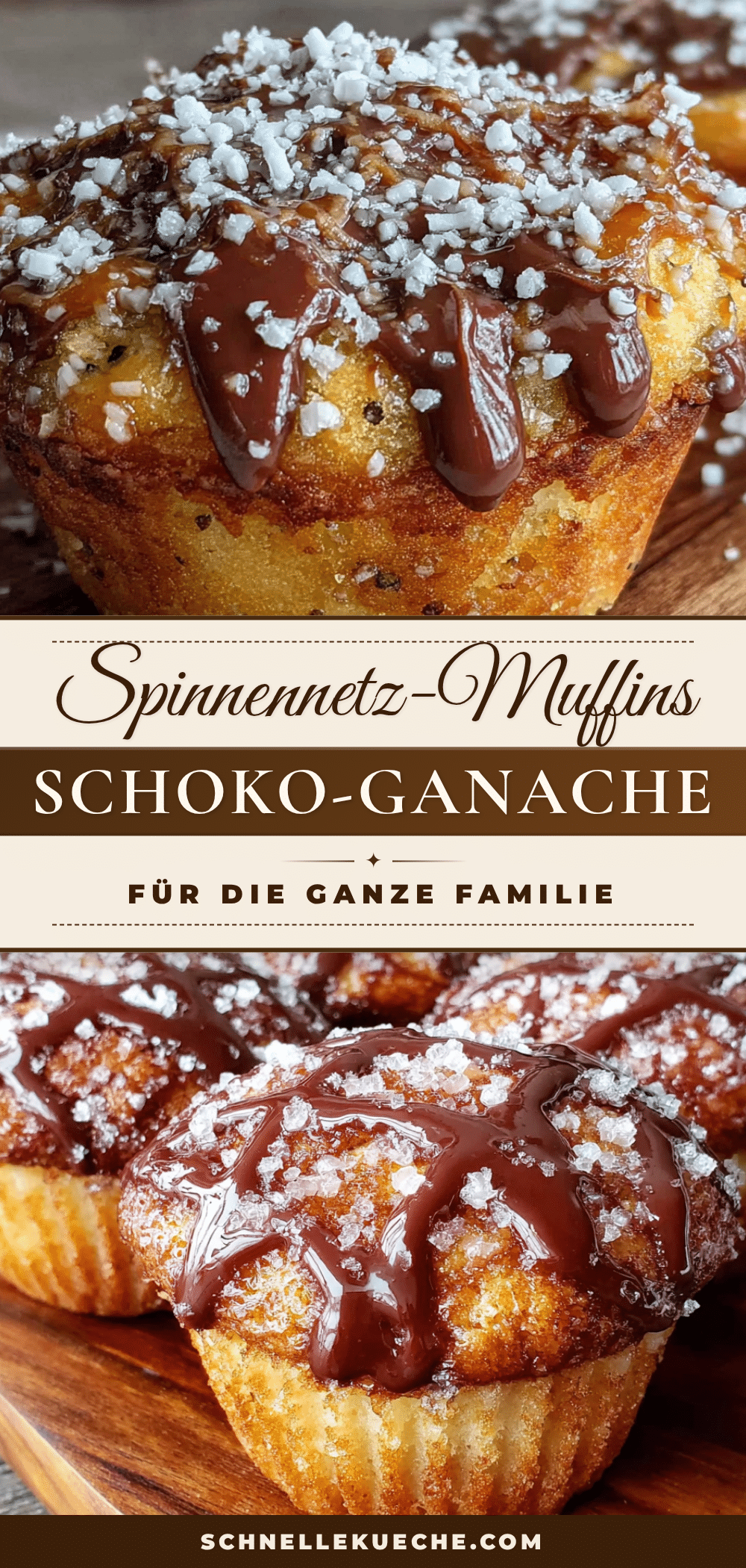 Spinnennetz-Muffins mit Schoko-Ganache recipe