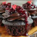 Vampir-Cupcakes mit flüssiger Blutfüllung - featured image